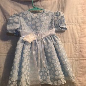 Oki Doki blue with light blue flowers size 2T